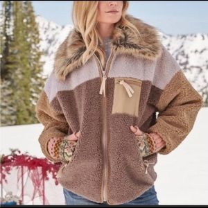 Boundless North Throne Worthy faux fur Sherpa jacket for Sundance